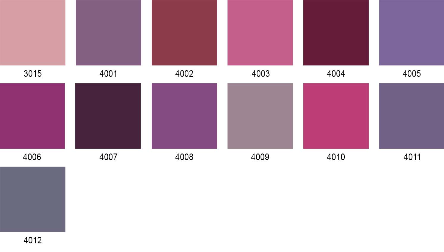 MHZ RAL-Farben; Auswahl Farbton Violet