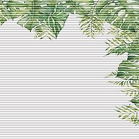 Wabenplissee mit tropischem Blättermotiv am oberen und rechten Rand aus der Kollektion Spirit of Modern Living