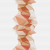 [Translate to Französisch:] MHZ Wabenplissee Dessin Facette senkrecht Orange