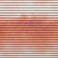 Stoffmuster eines Plissees mit Terrakotta-Creme-Farbverlauf und feiner Webstruktur