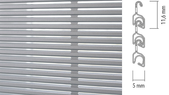 [Translate to Französisch:] MHZ Metallbehänge S_Enro Profilansicht Aussen