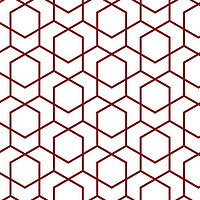 Rotbraunes Würfelmuster auf Weiss – Motiv „Cube“ für moderne Lamellenvorhänge mit Struktur