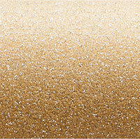 Nahaufnahme einer goldfarbenen Jalousie-Lamelle mit stark strukturierter und glänzender Oberfläche