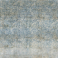 Blaues Ornamentmuster auf patinierter Fläche – „Ornament“ Motiv für stilvolle Lamellenvorhänge