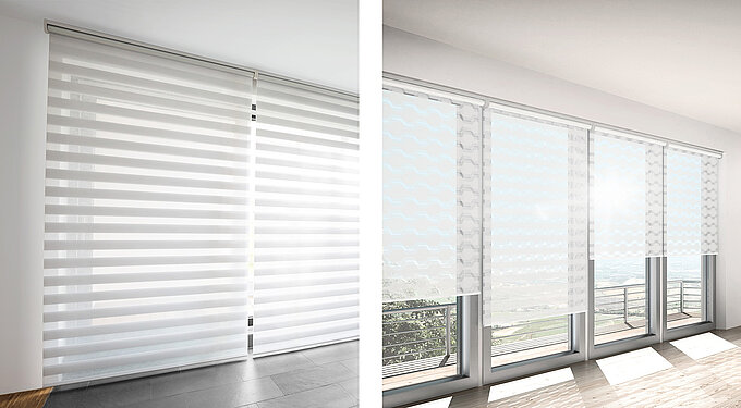 Doppelrollos Montagearten Wand und Decke im Vergleich