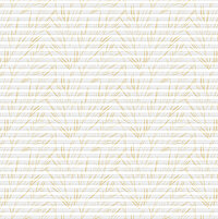 Nahaufnahme eines weissen Plissees mit dezentem, beigem Gräsermuster in gleichmässigem, stilisiertem Design.