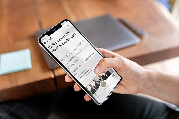 Screenshot Newsbereich