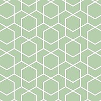 Weisses Würfelmuster auf hellgrünem Hintergrund – Motiv „Cube“ für moderne Lamellenvorhänge